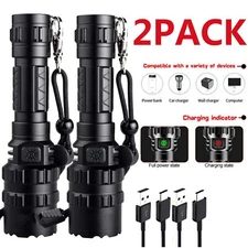 Super-Bright Flashlight LED  Tactical Torch LED  Rechargeble Battery