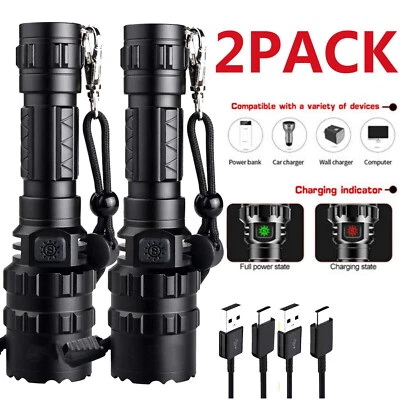 THE BATTERY CONNECTION Super-Bright Flashlight LED Tactical Torch LED Rechargeble Battery