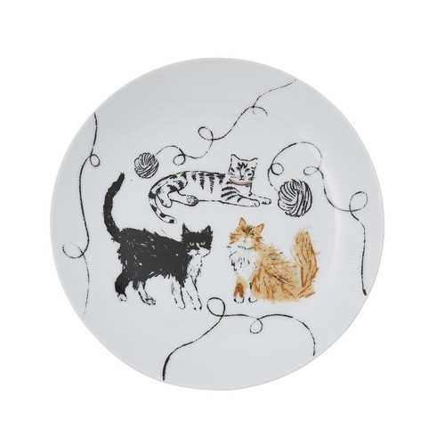 Side Plate - Porcelain Ulster Weavers Feline Friends Porcelain White - Picture 2 of 2