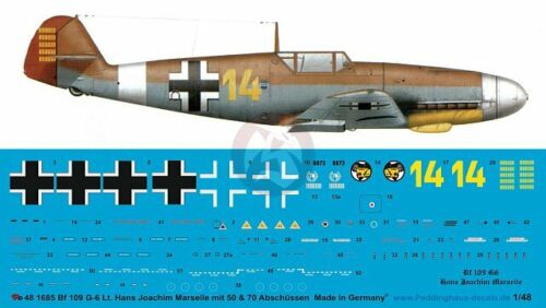 Peddinghaus 1/48 Bf 109 F-4/Trop Markings Hans-Joachim Marseille Libya 1942 1685 - Picture 1 of 1