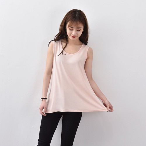 Women's Sleeveless Tank Top Scoop Neck Soft Stretch Casual Solid Summer Vests - Picture 7 of 34