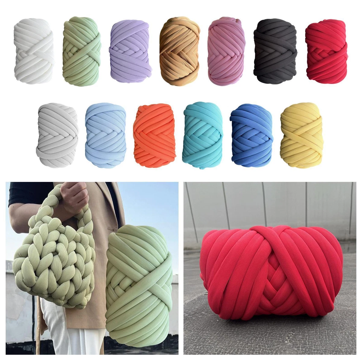 Cotton Tubular Super Chunky Yarn For Arm Knitting Home Dcor