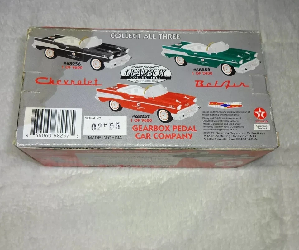 vintage gearbox collectible texaco 1957 chevy bel air limited edition - Image 3 of 4