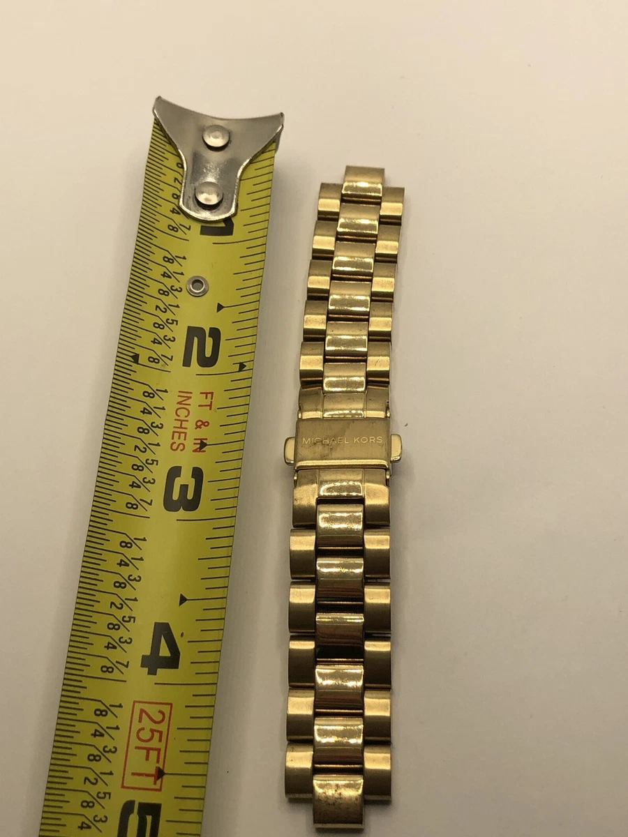 Michael Kors Watch Parts Partial Band Links Gold Tone Clasp 16mm GY3