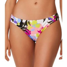 Bar III Paradise Garden Tab-Side Hipster Bikini Bottoms Size M