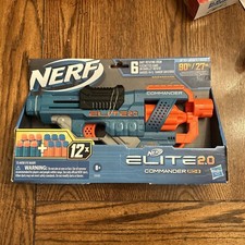 NERF Elite 2.0 E9485 Commander RD-6 Blaster - W/12 Darts NEW IN BOX FAST SHIP
