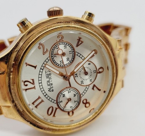 Women's Watch August Steiner Rose Gold-Tone New Battery round face AS8039RG - Picture 7 of 7