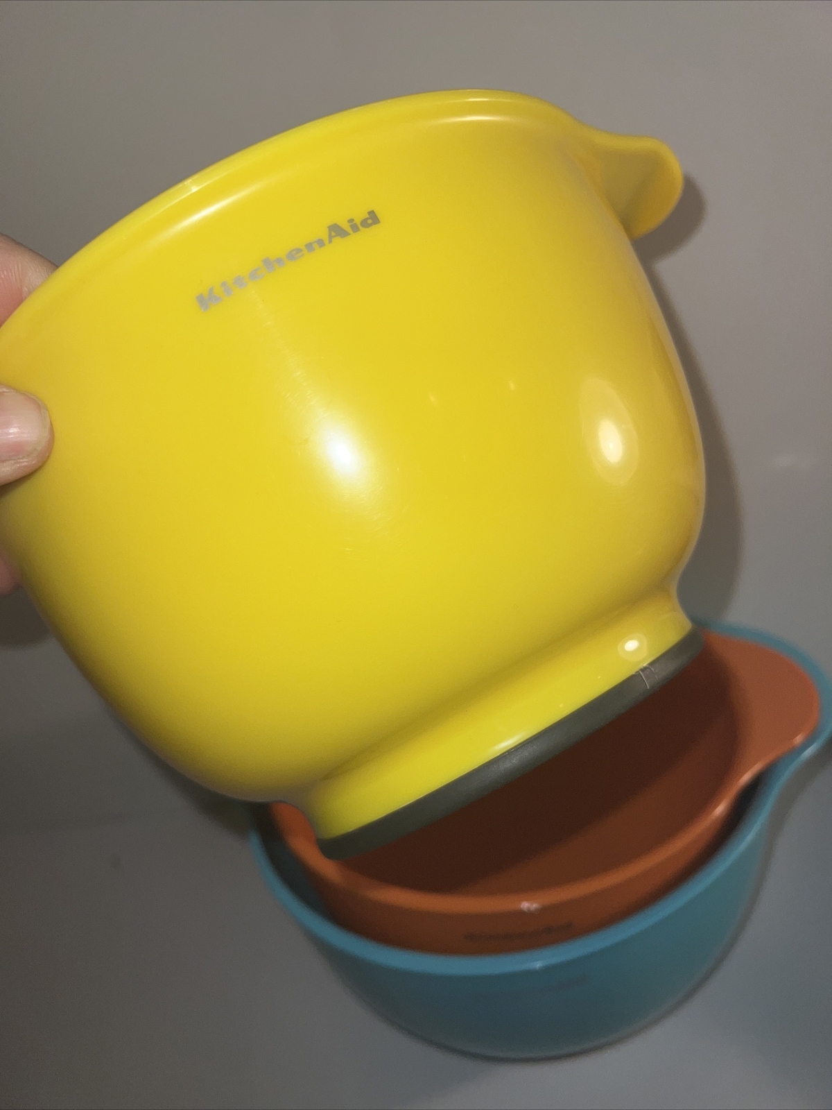 KitchenAid Mixing Bowls 3Piece Set Green Classic Nesting Spouts