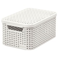 Curver Aufbewahrungsbox Deckel Ordnungsbox Kiste Natural Style Creme S 28,5X19,4