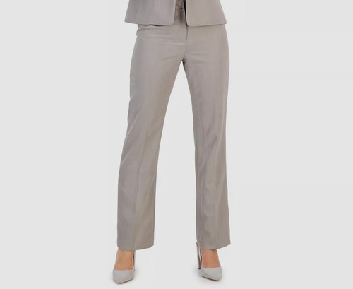 $112 Le Suit Women's Gray Mid-Rise Suit Pants Size 6 - 第 1/5 張圖片