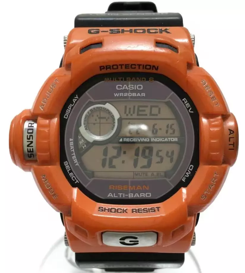CASIO G-SHOCK GW-9200R RISEMAN Watch Rescue Orange Preowned Rare