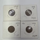 Lot of 4 Lincoln Wheat Cent Penny 1923-S 1926-S 1933-D 1910-S #9