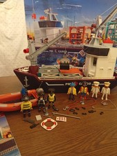 Playmobil 70769 Gro&szlig;es Containerschiff mit Zollboot In OVP