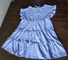 Nine West Dress Womens Size L Lavender  Tiered Dress