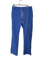 Figs Scrub Pants Mens Large Blue Technical Collection TM3001 Cargo Pockets