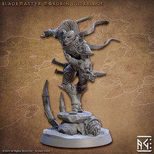 Blademaster Mordin Duskblade | Blacktongue Assassins | Fantasy D&D Miniature | A