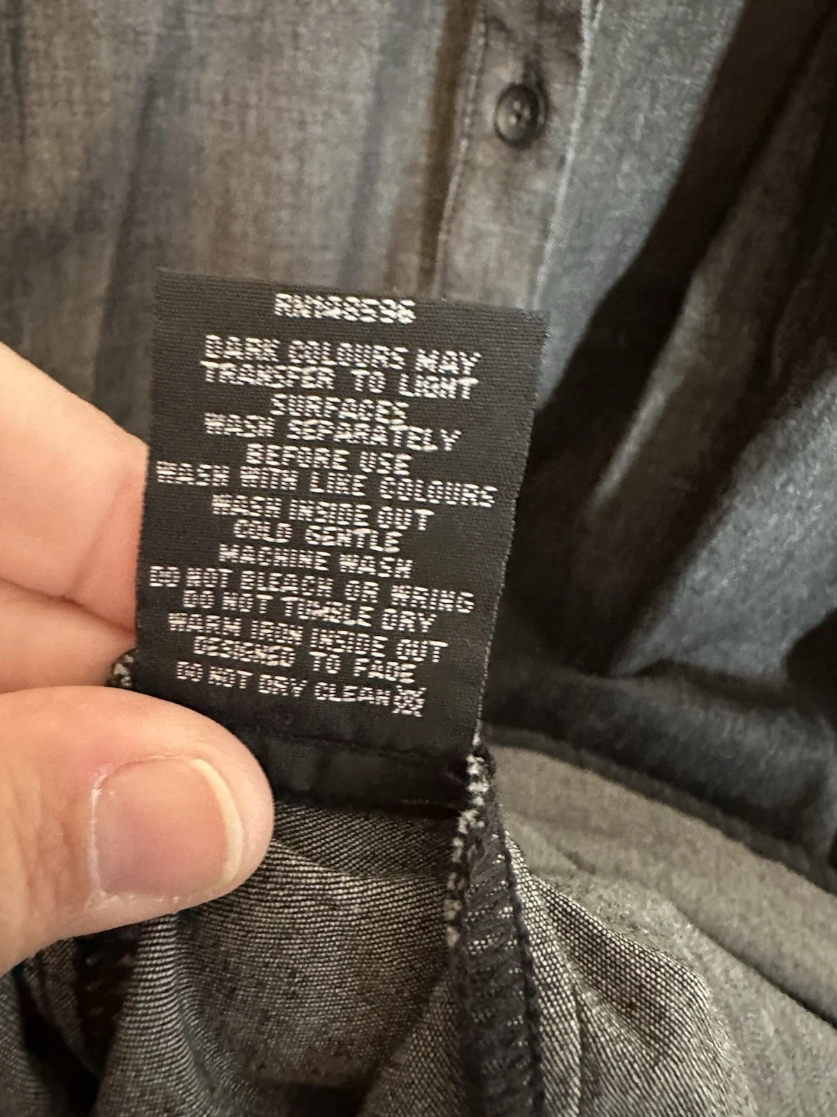 VETEMENTS Camicia Chambray cotone elasticizzato Hannah standard universale taglia small tasche