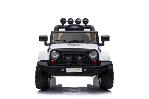 Auto Macchina Elettrica per Bambini Fuoristrada Bianca 12V MP3 Led con Telecoman - Foto 6 di 11