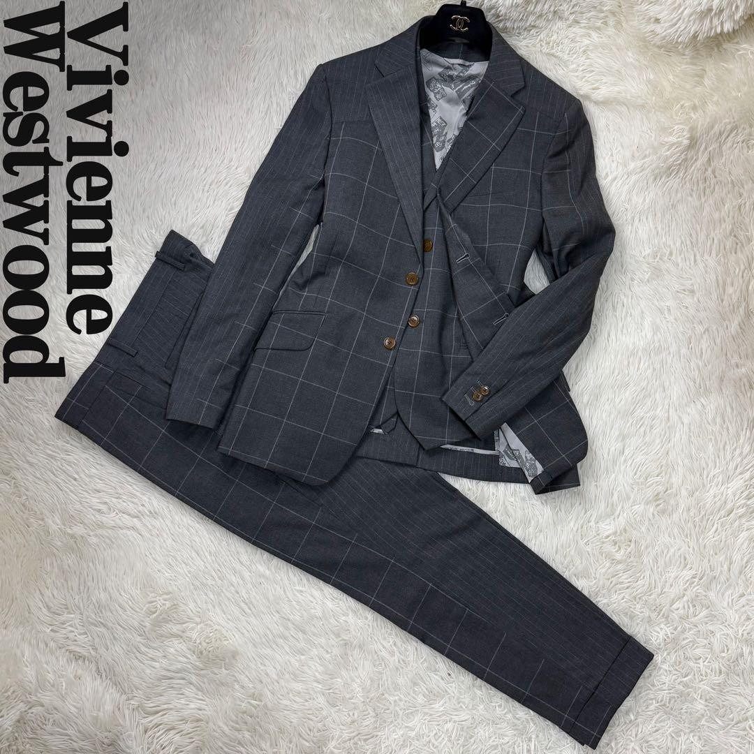 Vivienne Westwood Checkered Striped Three-piece Suit Set