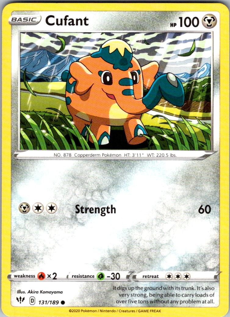 Cufant 131/189 Common Darkness Ablaze Pokemon Near Mint
