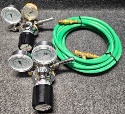 Purity Plus Dual Stage Gas Welding Regulators Concoa 212  Lot of 2 PROFAX Hose