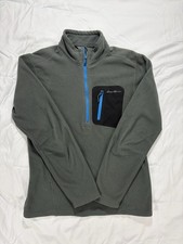 Eddie Bauer First Accent Fleece Sweatshirt Men S Gray Long Sleeve Outdoor Logo