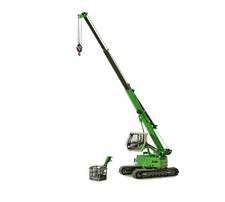Grúa telescópica sobre orugas ROS 0229 SENNEBOGEN 613E 1/50 modelo fundido a presión nueva en caja