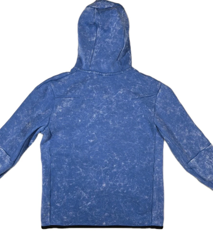 Mens Nike Sportswear Tech Fleece Full Zip Hoodie Blue White Small - Image 4 of 4