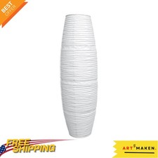 Chic White Paper Floor Lamp Shade - Japanese Style for Living Room Elegance