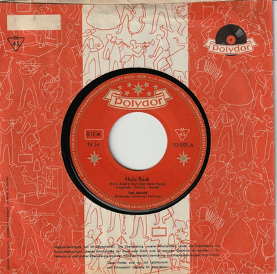   7'' 1958 Ted Herold HULA DIXIELAND ROCK Elvis Presley Polydor 23895 Muster VG+ 