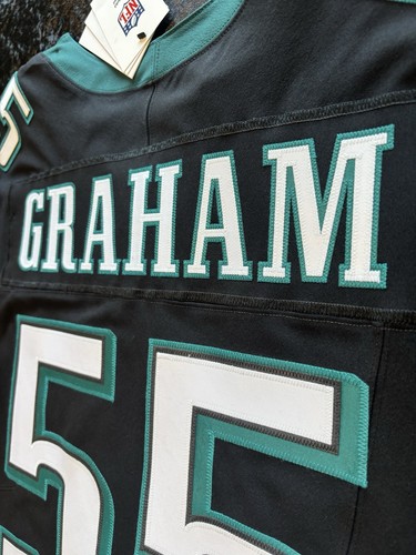 AUTENTICHE Brandon Graham Philadelphia Eagles Nike F.U.S.E. Maglia ELITE nera 48 - Foto 3 di 4
