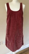 Fat Face Corduroy Pinafore Dress size 8 Pink