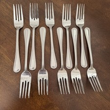 CUISINART Salad FORKS Lot Of 10 STAINLESS FLA...