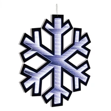 Melrose Holiday Snowflake Ekkolight Infinity Light 15.75"H