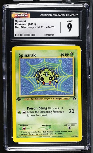 Spinarak (1st Edition) graded CGC 9 for sale on eBay