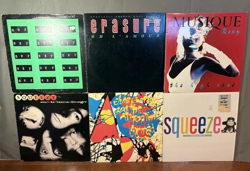 New wave vinyl lot Elvis Costello, Erasure PROMO,Romeo Void  & More