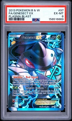 2013 Pokemon B & W Full Art Genesect ex 97/101 Plasma Blast PSA 6