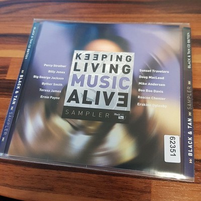 VARIOUS keeping living music alive EX/VG+ (CD Album, Blues, Black & Tan)