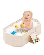 Foldable Kids Bathtub, Portable Baby Bathtub for Newborns to Toddlers, Collapsib