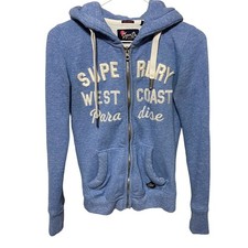 Superdry Full Zip Light Blue Hoodie