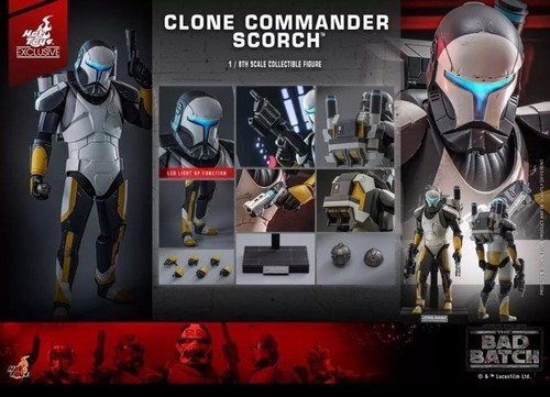Star Wars Hot Toys TMS128 & TMS130 New Sealed Clone Scorch & Commando Bad Batch