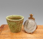 Vintage OOAK Weathered Ceramic Planter UK Artisan Dollhouse Miniature 1:12 — photo 4