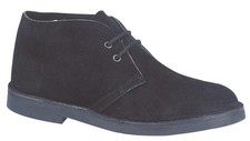 Image of Roamers M467 Black 2 Eyelets Mens Suede Desert Boots