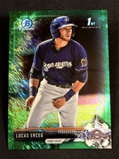 2017 Bowman Chrome 1st GREEN SHIMMER REFRACTOR Lucas Erceg 69/99