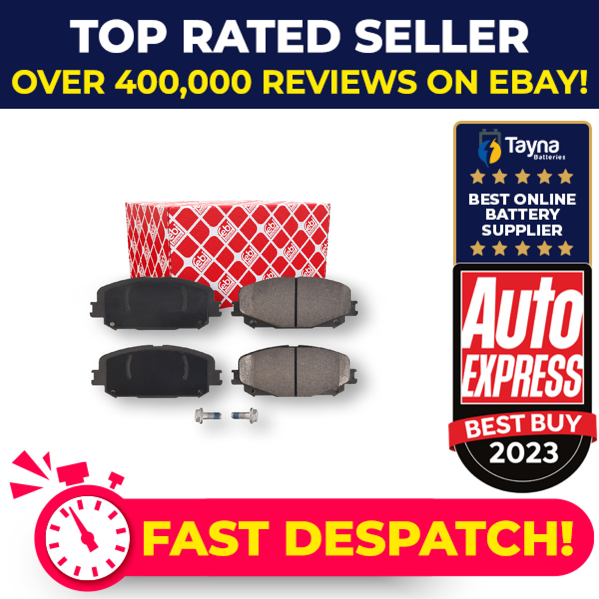 Brake Pads Set fits RENAULT CAPTUR Mk2 1.6 Front 2020 on 410606808R Febi Quality