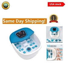 Soothing Foot Spa Massager with Heat, Bubbles  Vibrating Rollers - 15.75 Inches