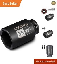 35mm Impact Socket 12 Drive Laser-etched 6-point Tool For Mechanics
