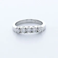 1.70 CT G VS2 Round Natural Diamonds 18k  Classic Ring with Wedding Band