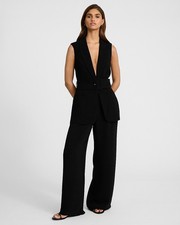 NEW EXPRESS 88 BLACK HIGH WAISTED RELAXED TROUSER PANTS SZ 6S