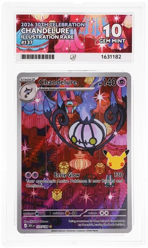 ACE 10 Chandelure 137/128 30th Celebration Pokemon Gem Mint